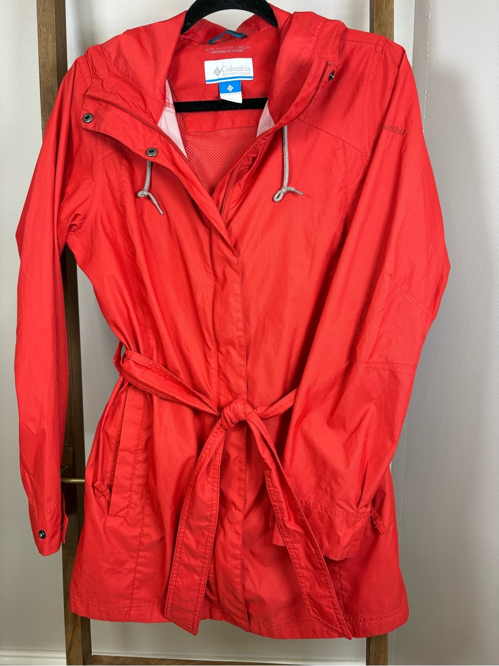 Columbia Women's Bright Red Hooded Trench Coat